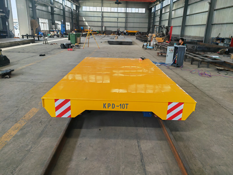 פתרון תחבורה תעשייתית Low Voltage Rail Transfer Trolley