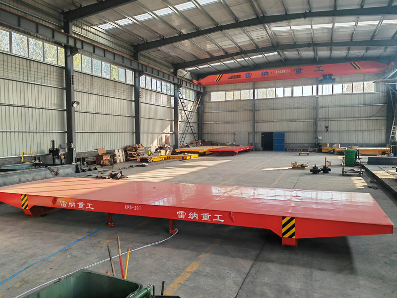 20 טון Customized Low Voltage Powered Steel Rail Transfer Trolley