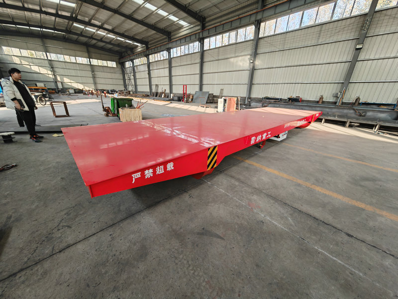 20 טון Customized Low Voltage Powered Steel Rail Transfer Trolley