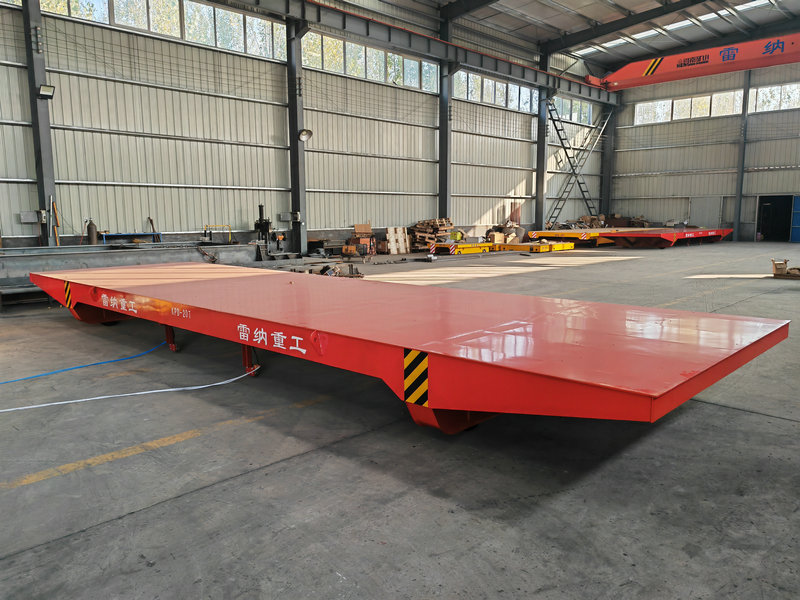 20 טון Customized Low Voltage Powered Steel Rail Transfer Trolley