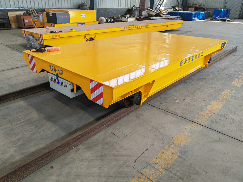 פתרון תחבורה תעשייתית Low Voltage Rail Transfer Trolley