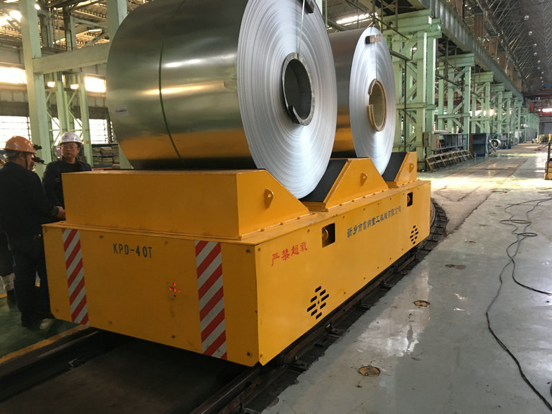 תחנת פלדה Rail Powered Transfer Cart